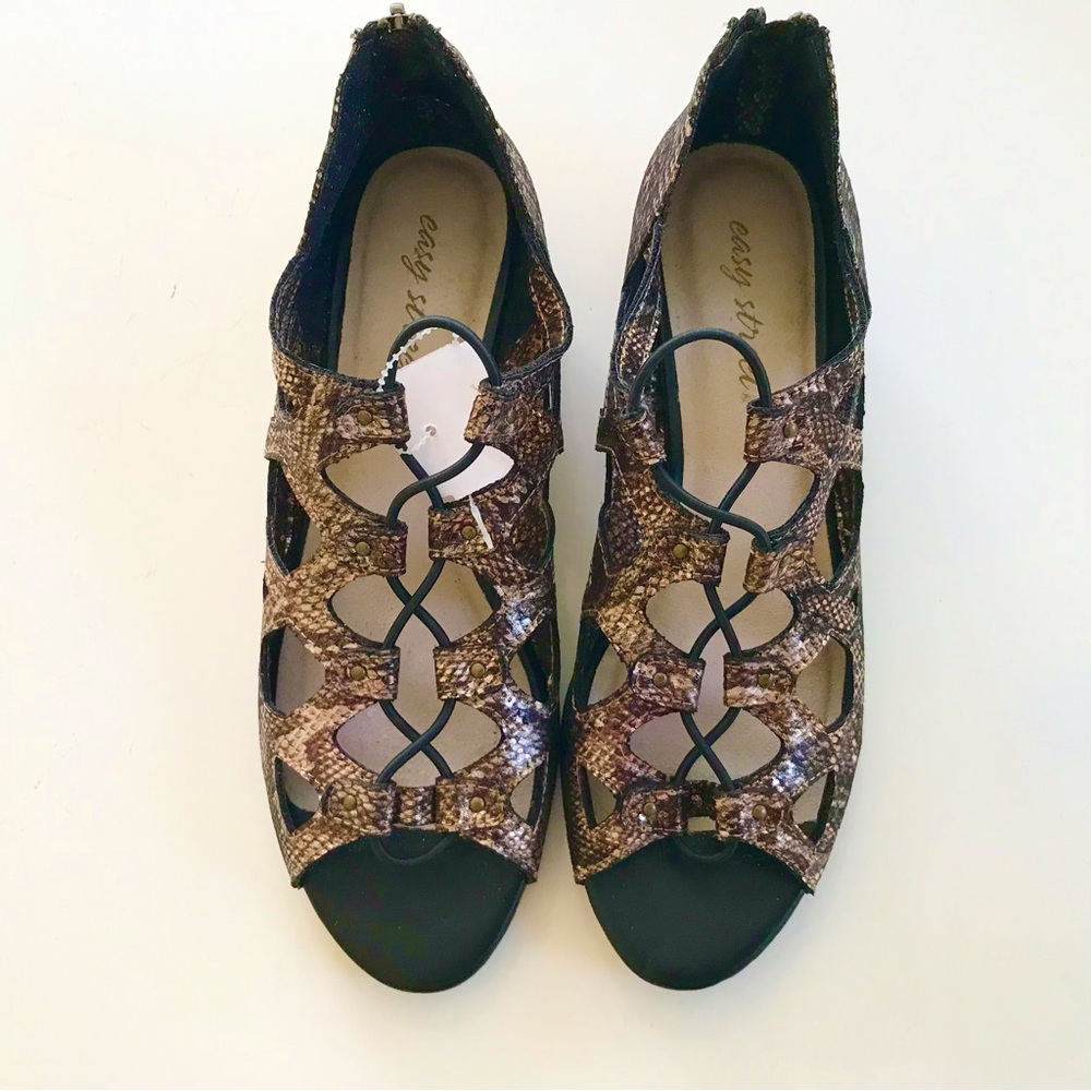 ✴️Easy Spirit Faux Snakeskin Gladiator Sandals, NWT, Sz8